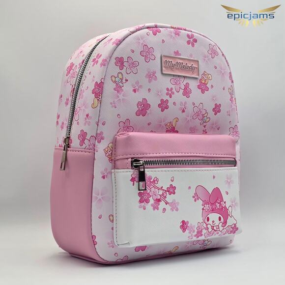 Sanrio Hello Kitty and Friends My Melody Cherry Blossom Floral Mini Backpack Bag - Picture 2 of 5